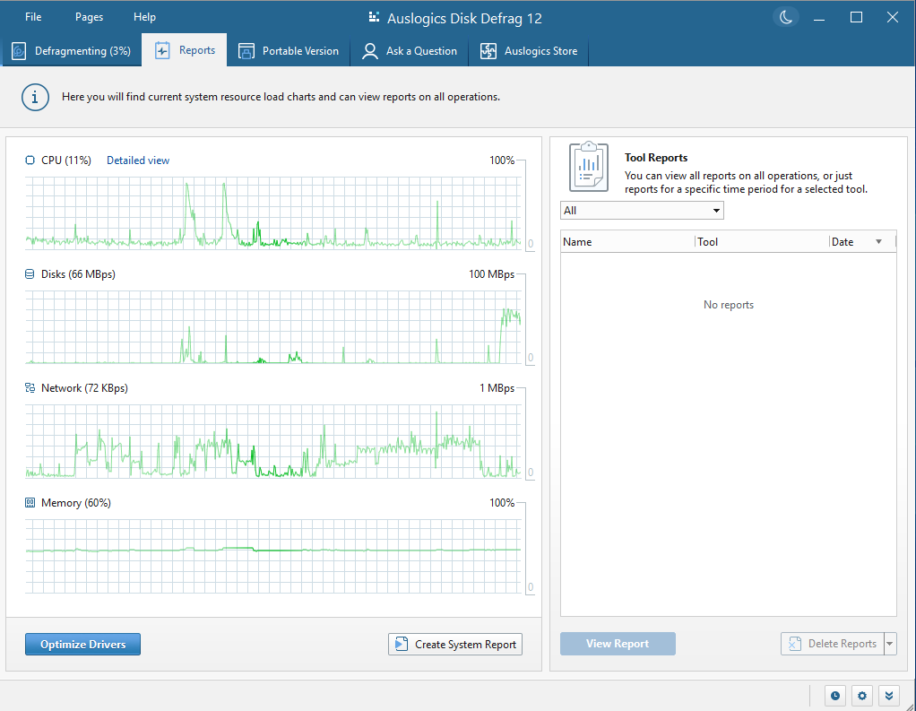 Auslogics Disk Defrag screenshot