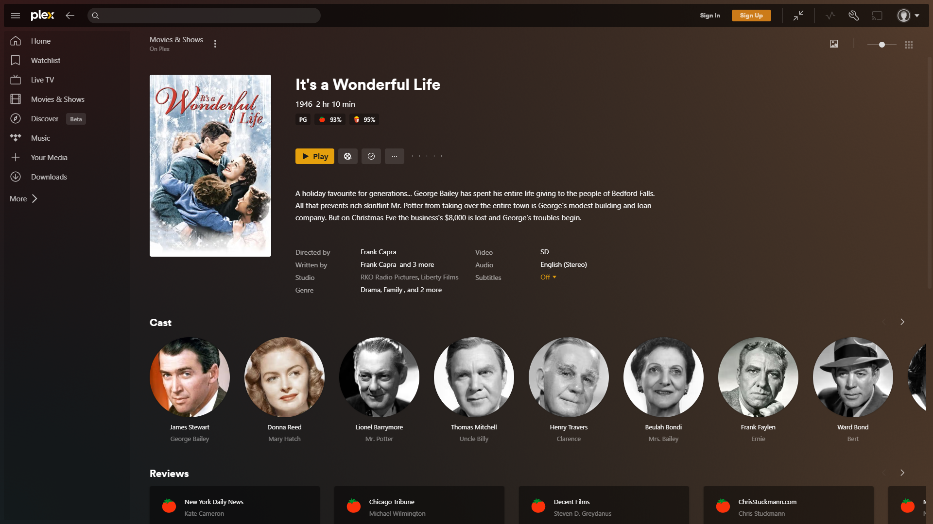 Plex for Windows screenshot