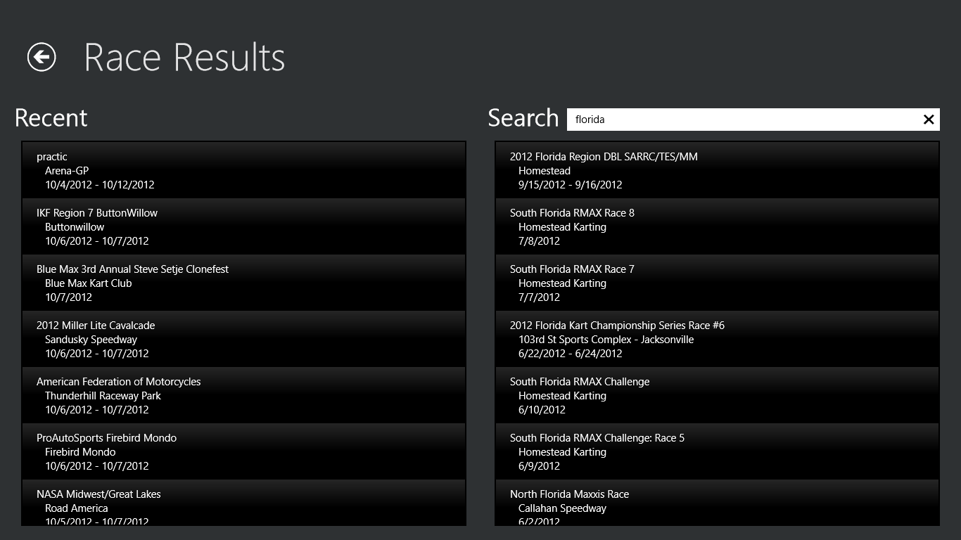 Race Monitor screenshot
