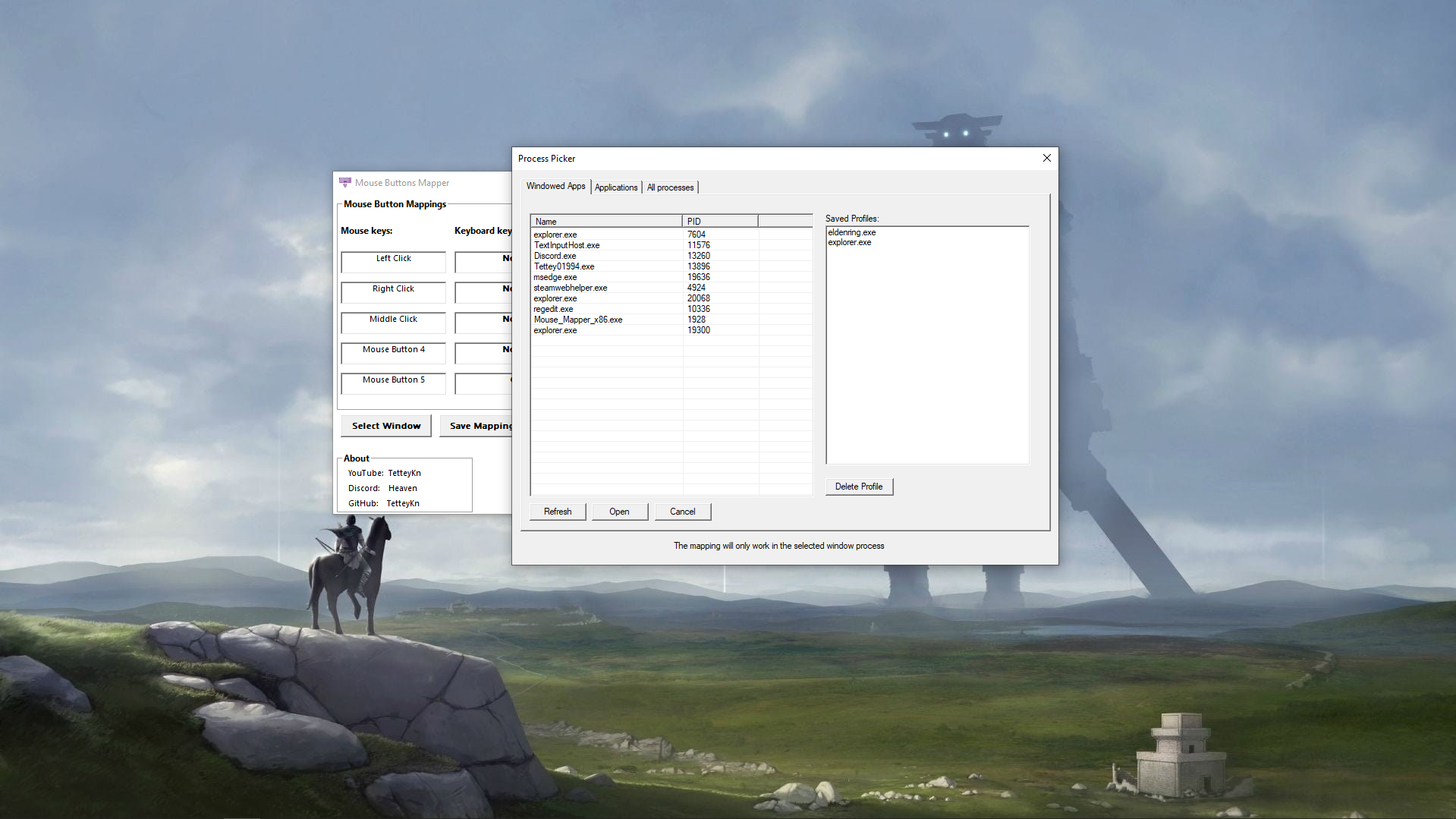 MouseButtonsMapper screenshot