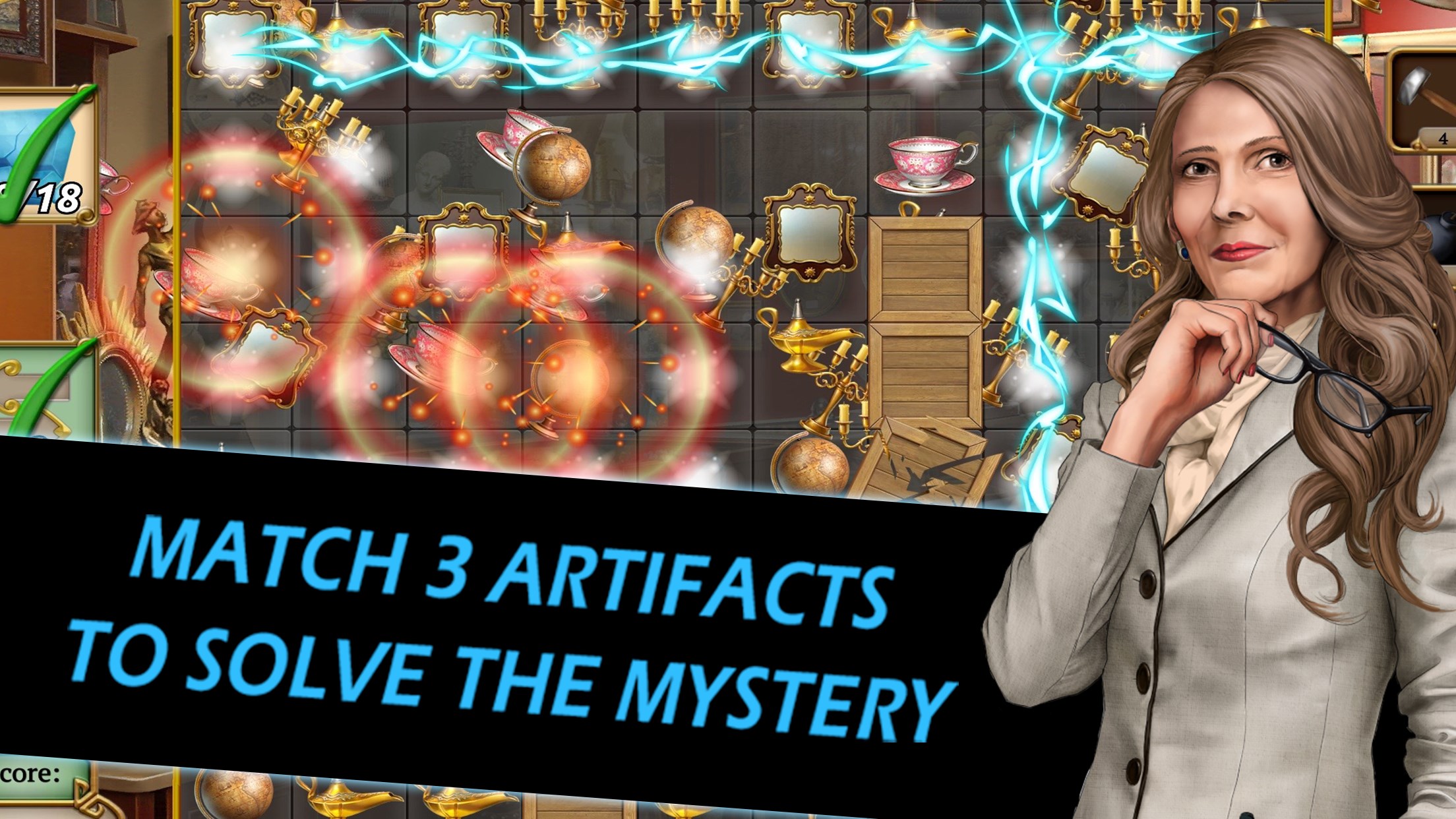 Mystery Society: Relic Match 3: Free Match 3 Games screenshot