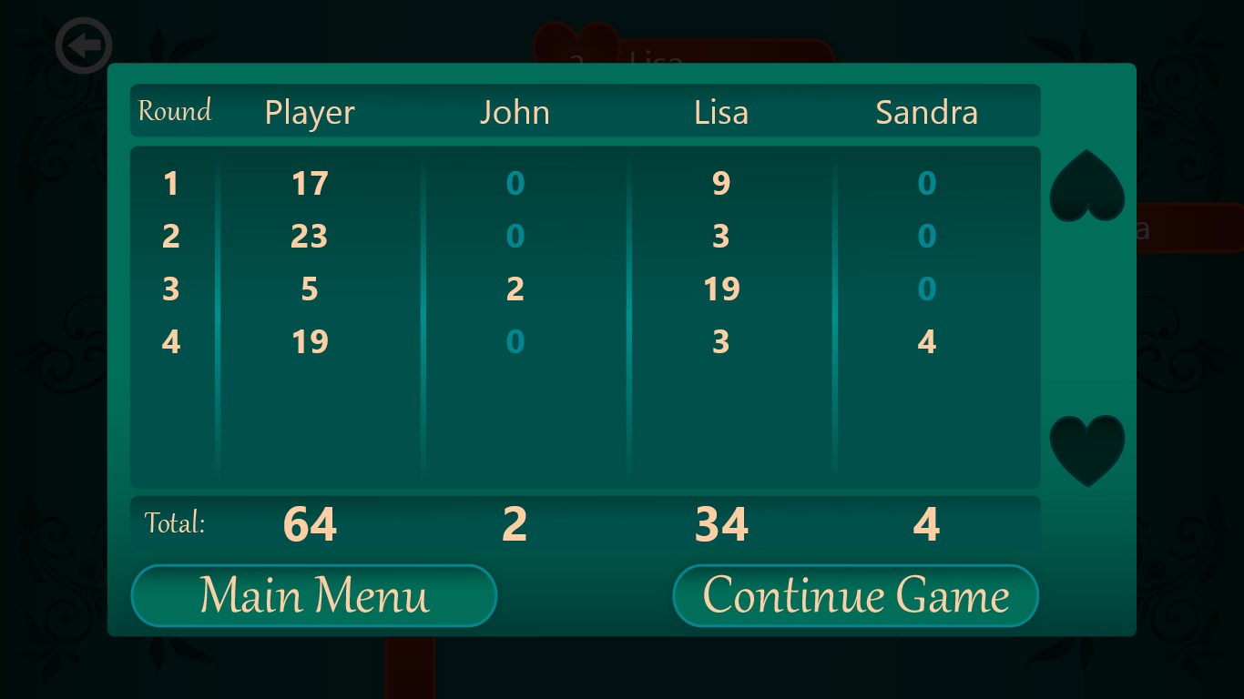 Hearts Deluxe screenshot