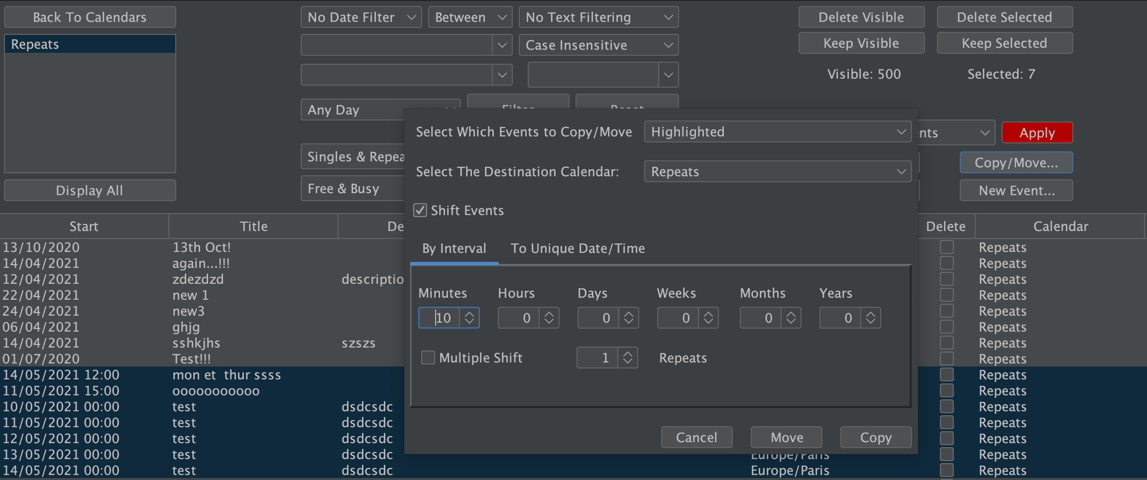 GCal Toolkit screenshot