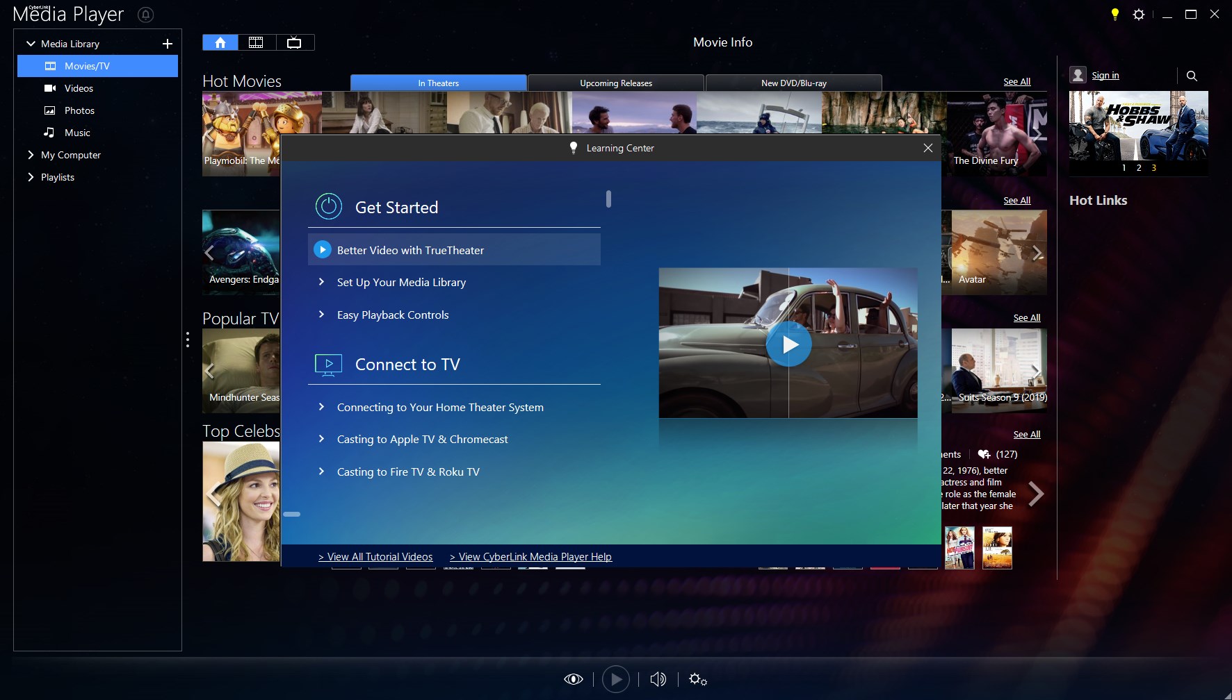 CyberLink Media Player 18 Standard screenshot
