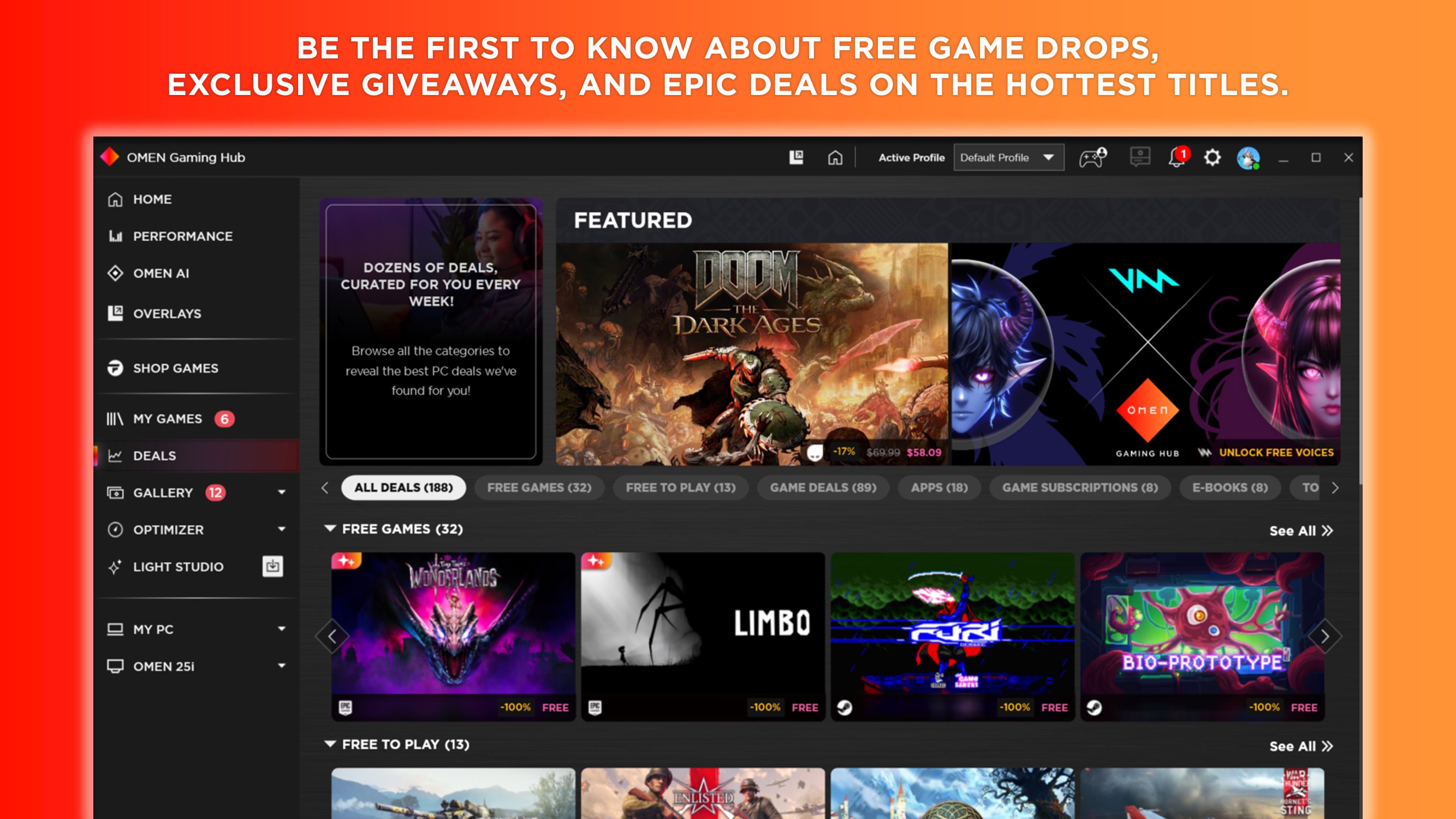 OMEN Gaming Hub screenshot