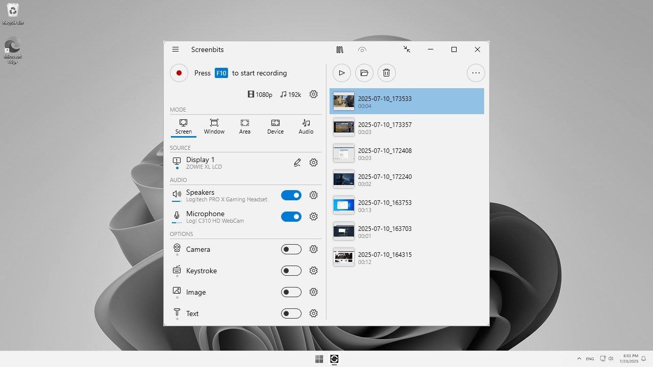Screenbits - Screen Recorder screenshot