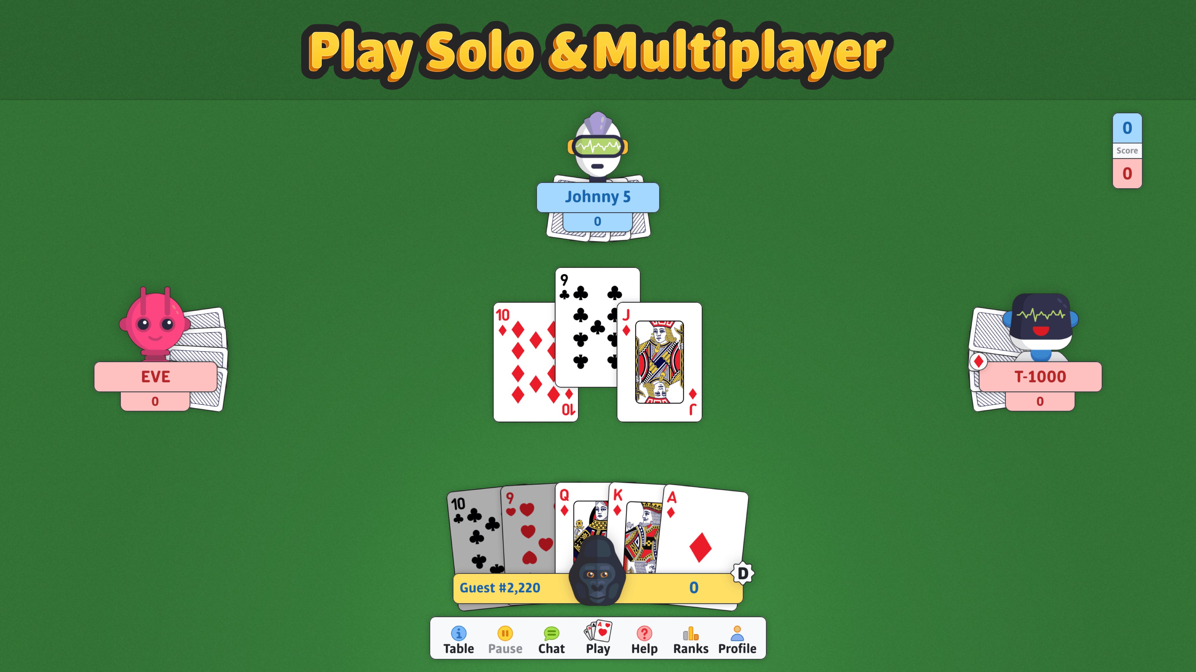 Euchre ‣ screenshot