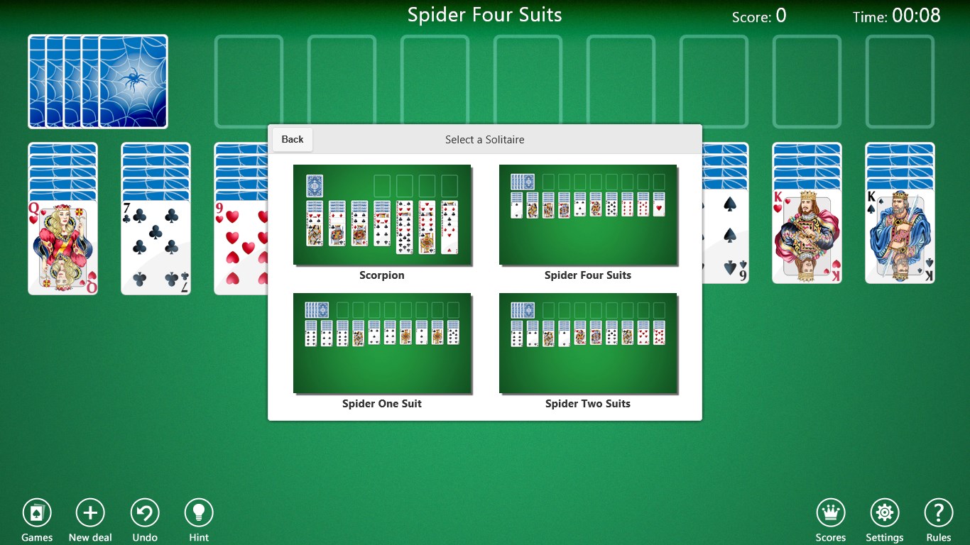 Spider Solitaire Collection Free screenshot
