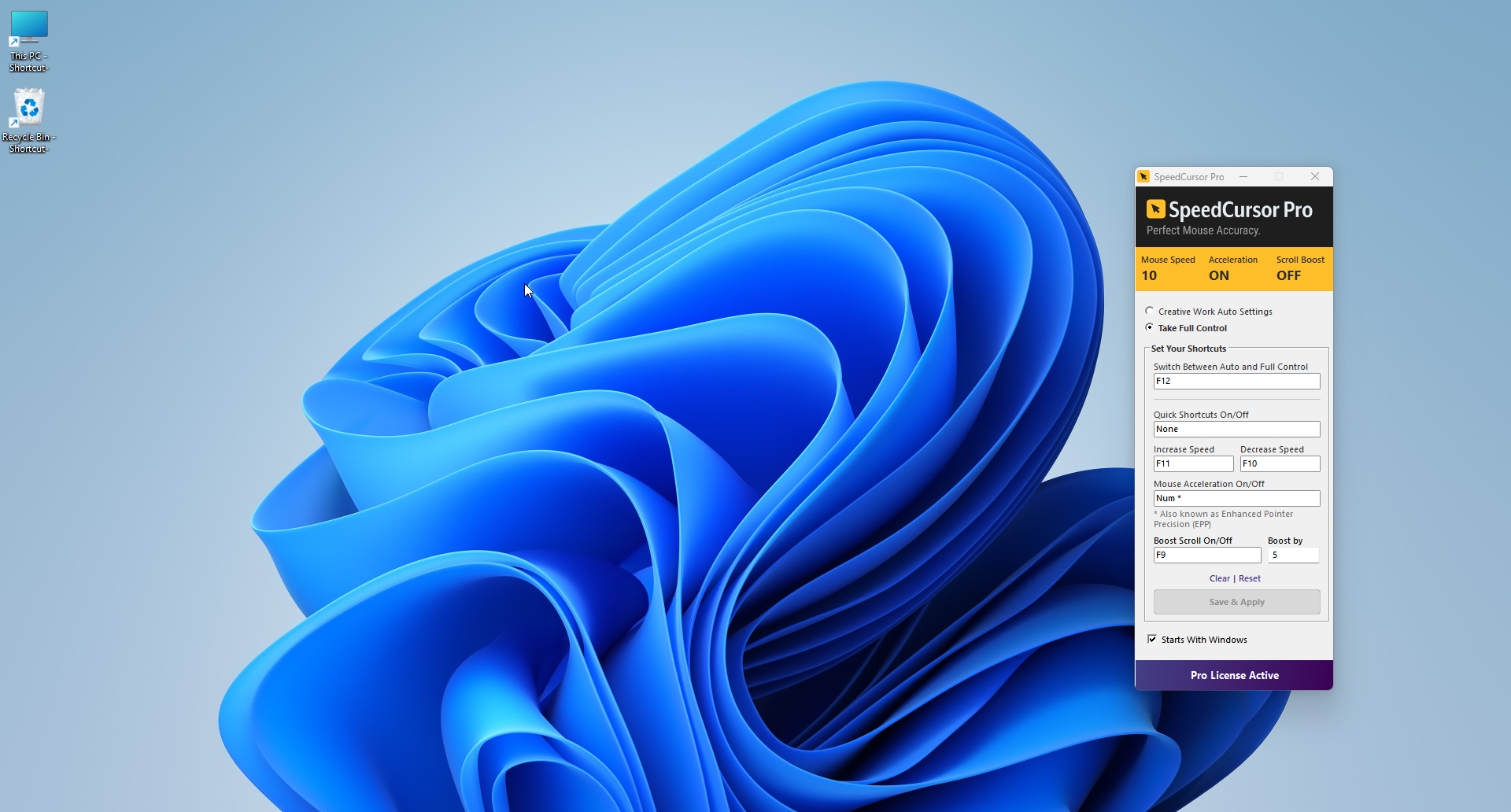 SpeedCursor Pro screenshot