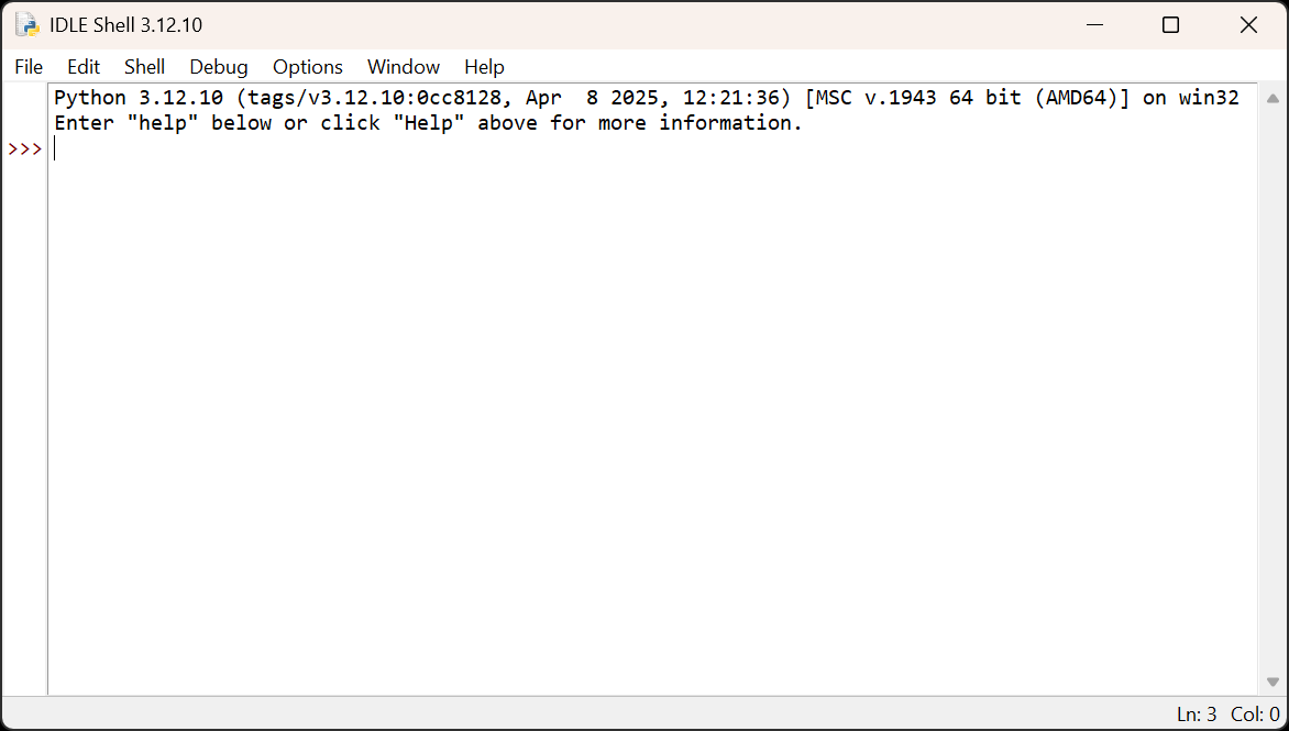 Python 3.12 screenshot