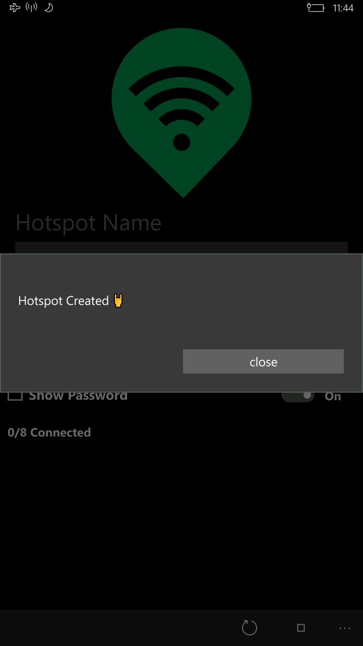 Hotspot screenshot