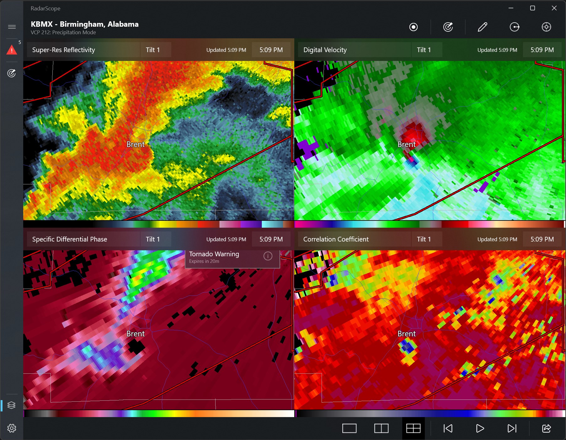 RadarScope screenshot