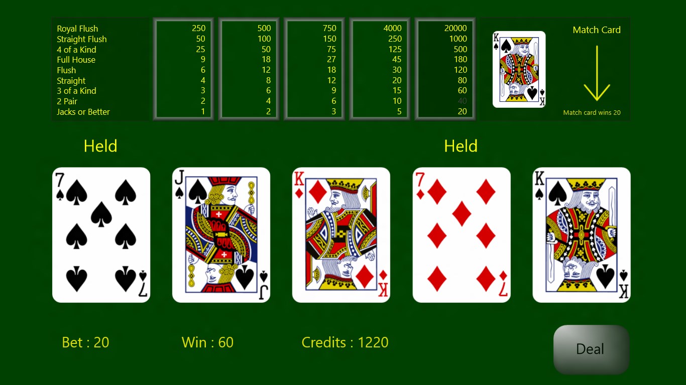Draw Poker Free screenshot