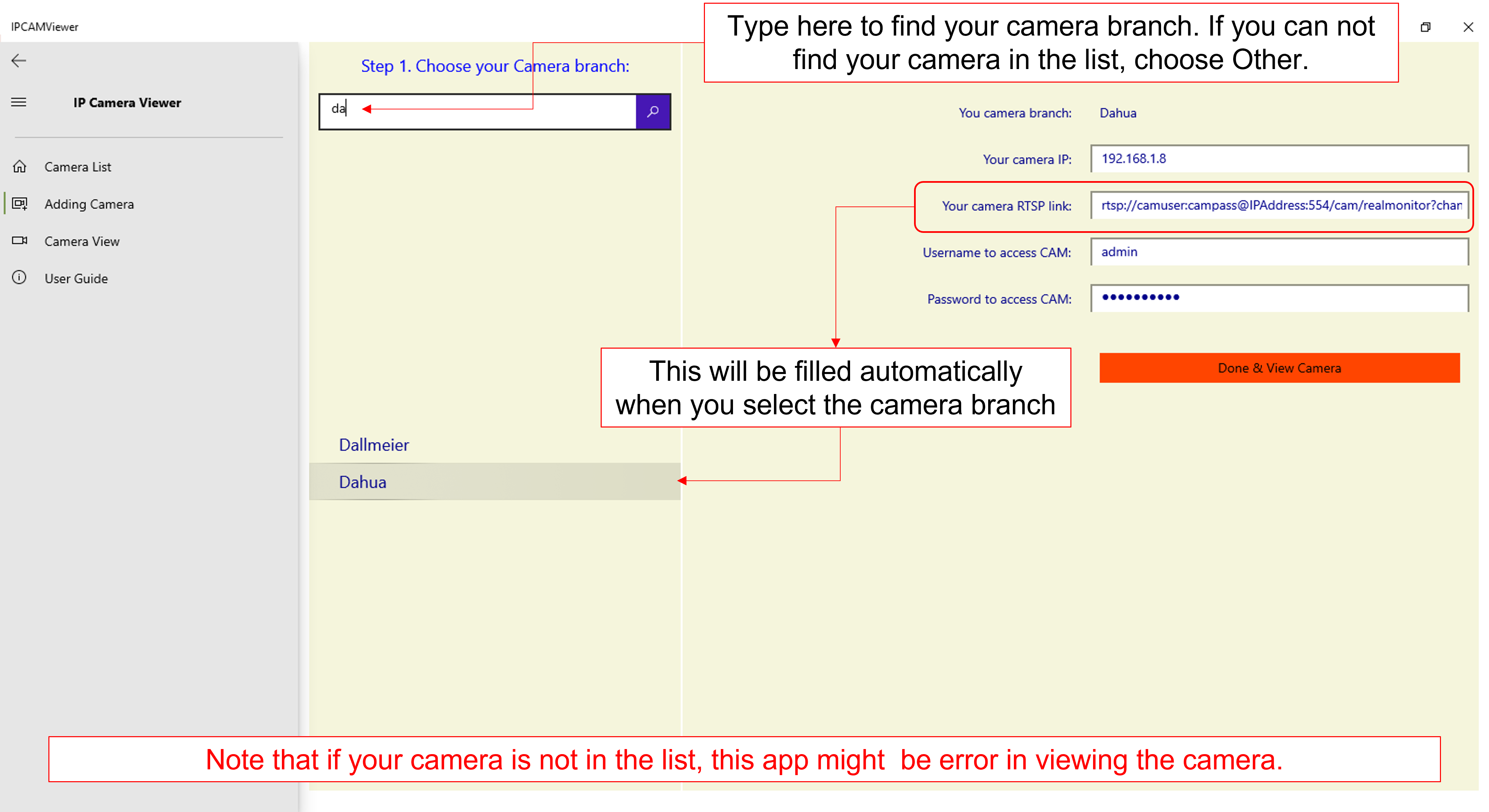Stream IPCAM to PC screenshot