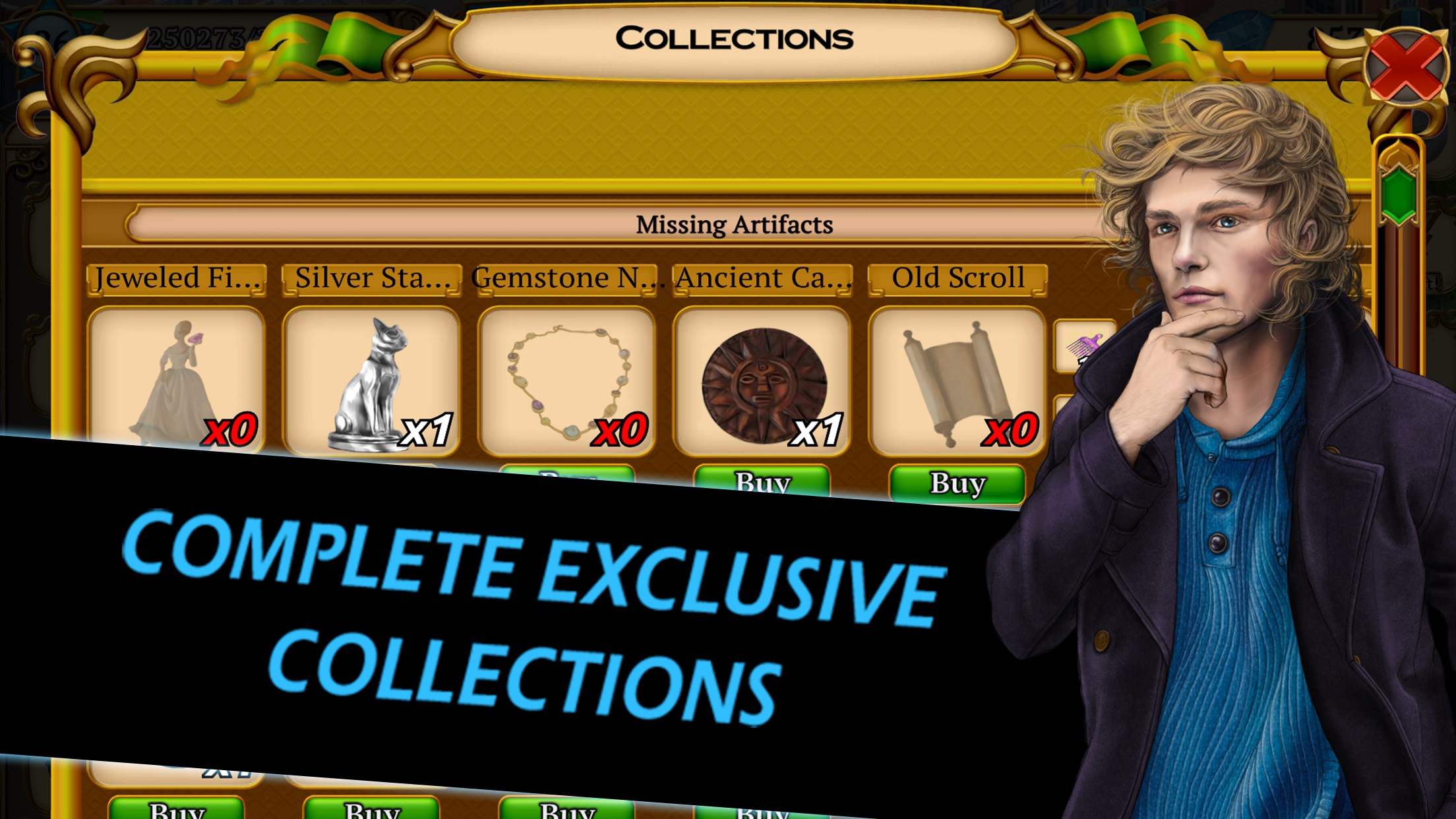Mystery Society: Relic Match 3: Free Match 3 Games screenshot
