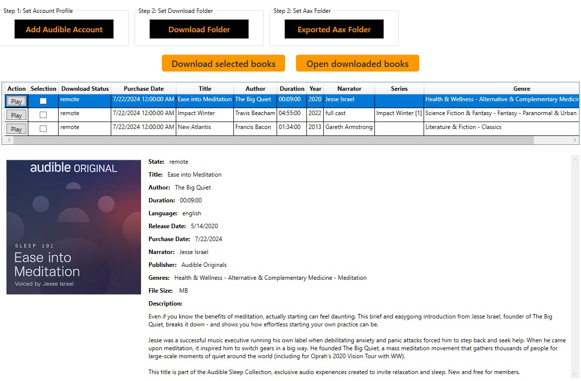 Audiobook Player - Audible AAX to MP3 screenshot