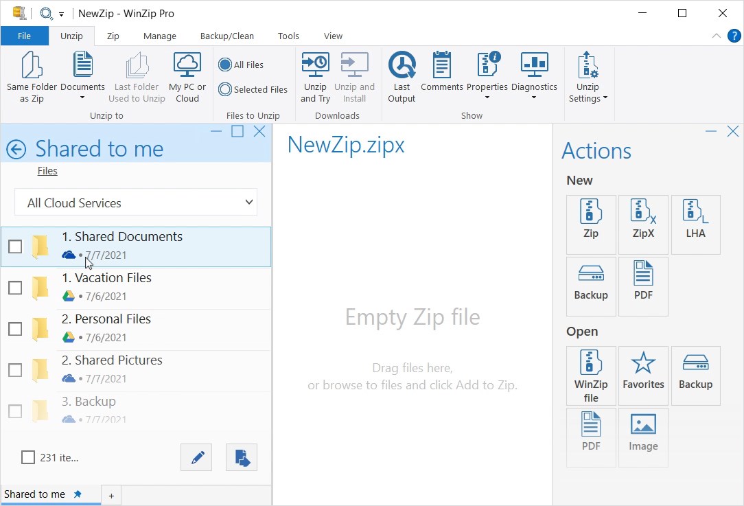 WinZip Microsoft Store Edition screenshot