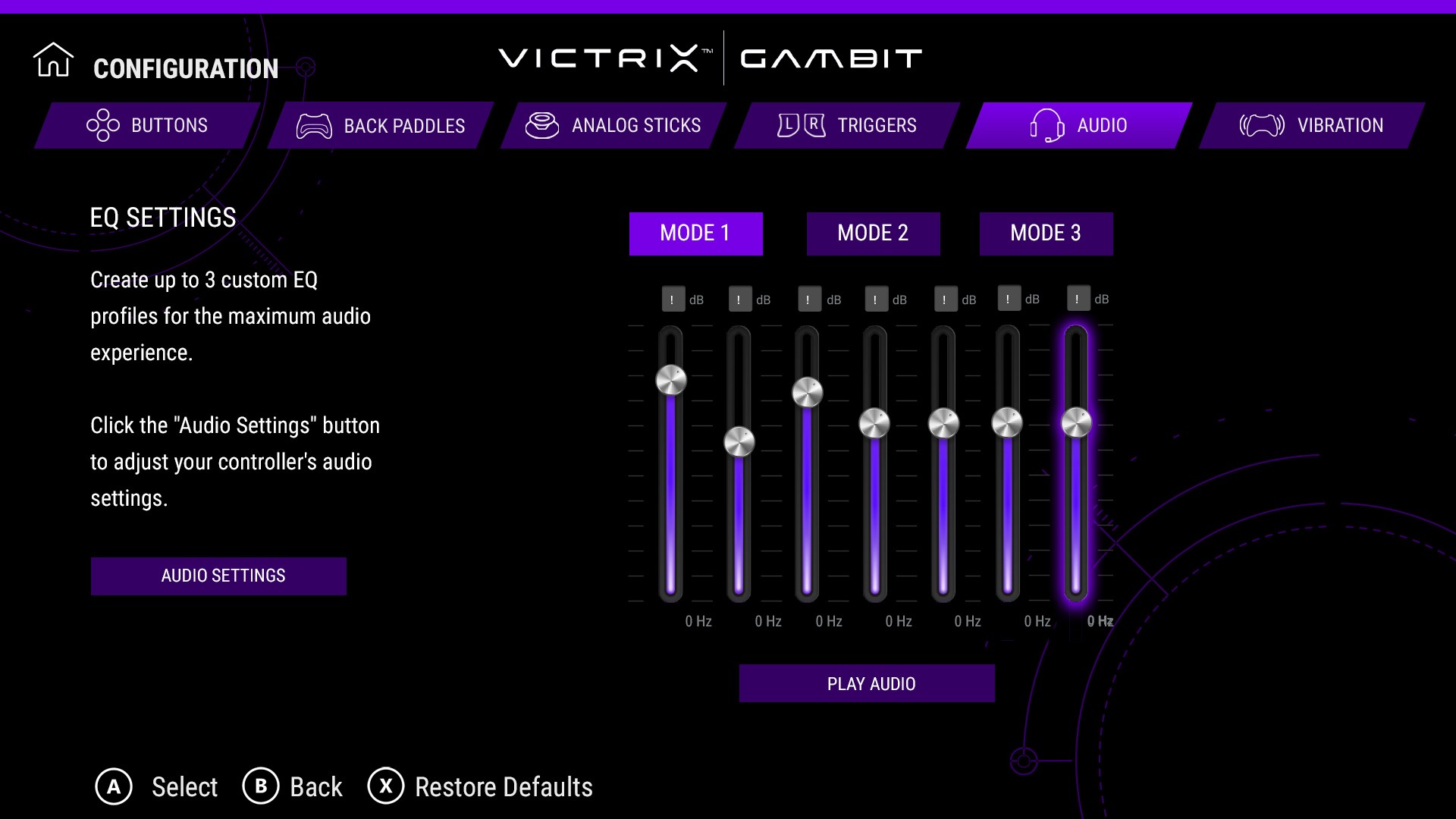 Victrix Control Hub screenshot