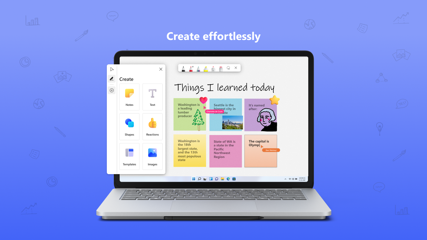 Microsoft Whiteboard screenshot