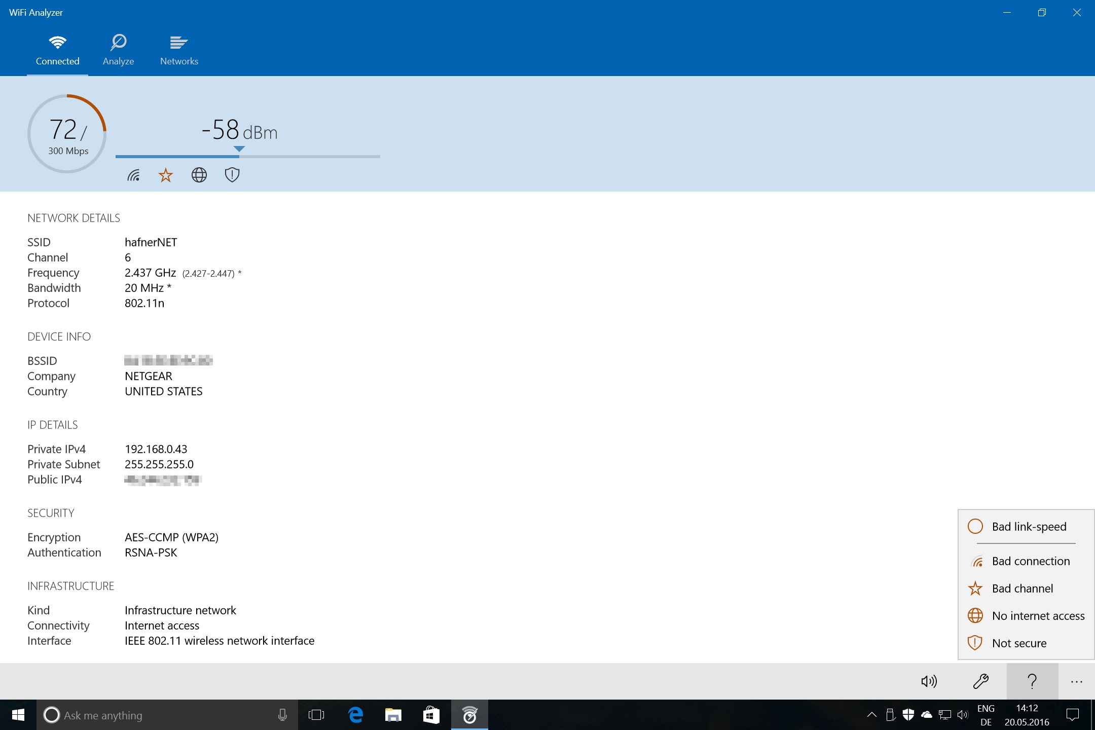 WiFi Analyzer screenshot