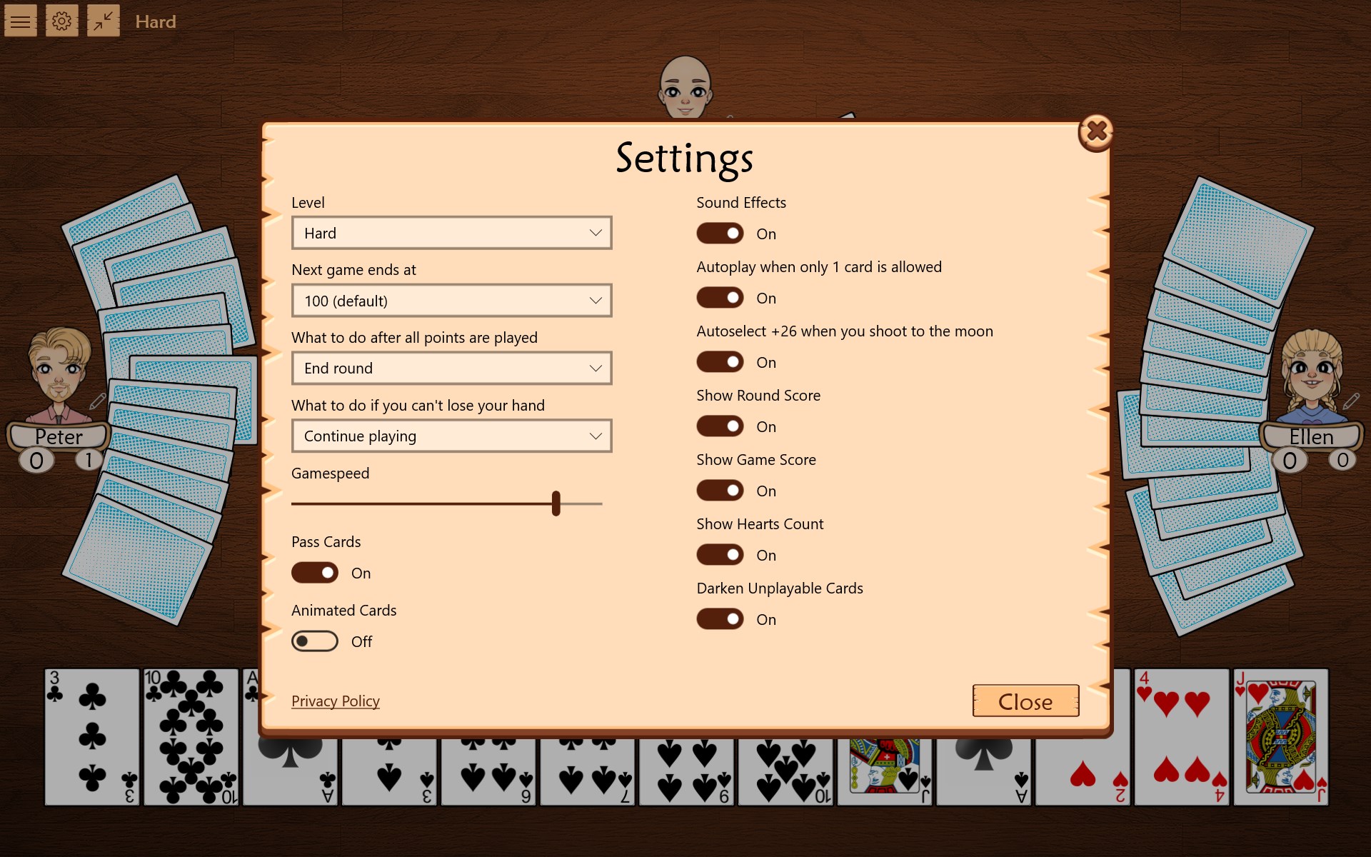 Hearts Pro screenshot