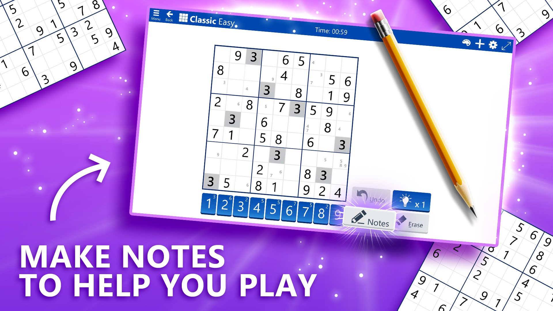 Microsoft Sudoku screenshot
