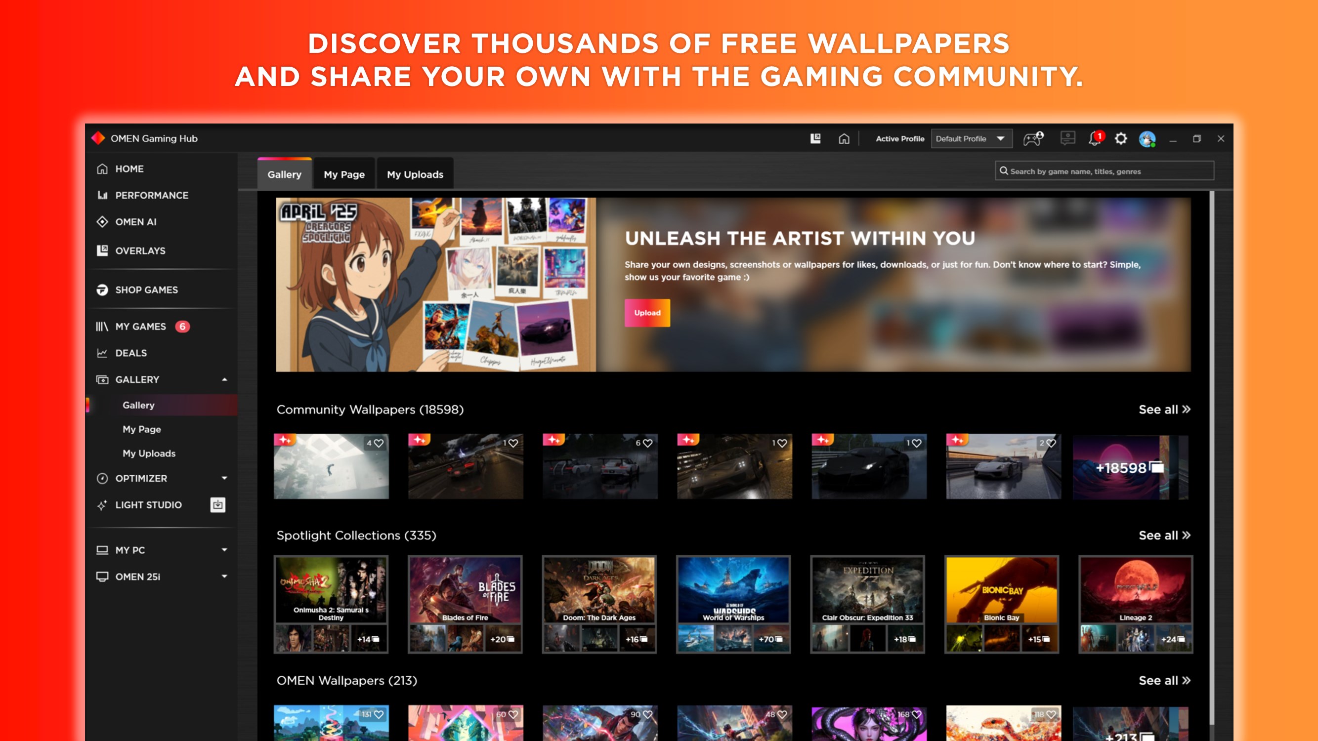 OMEN Gaming Hub screenshot