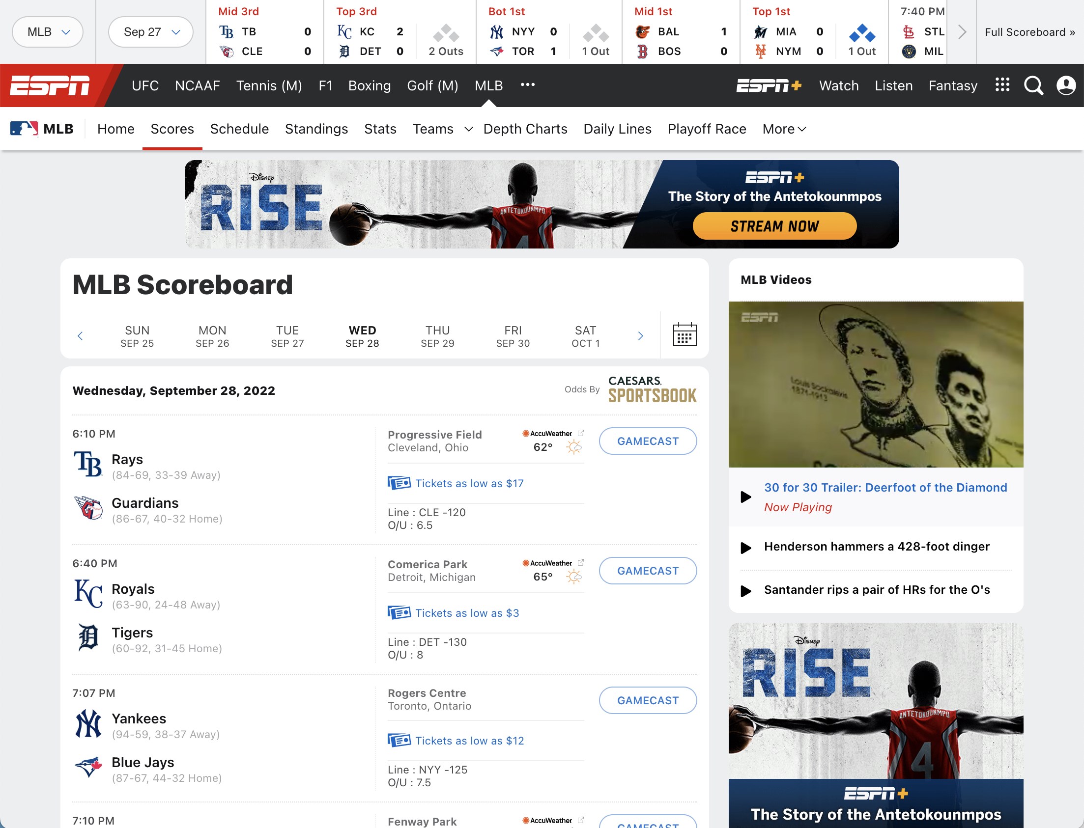 ESPN screenshot
