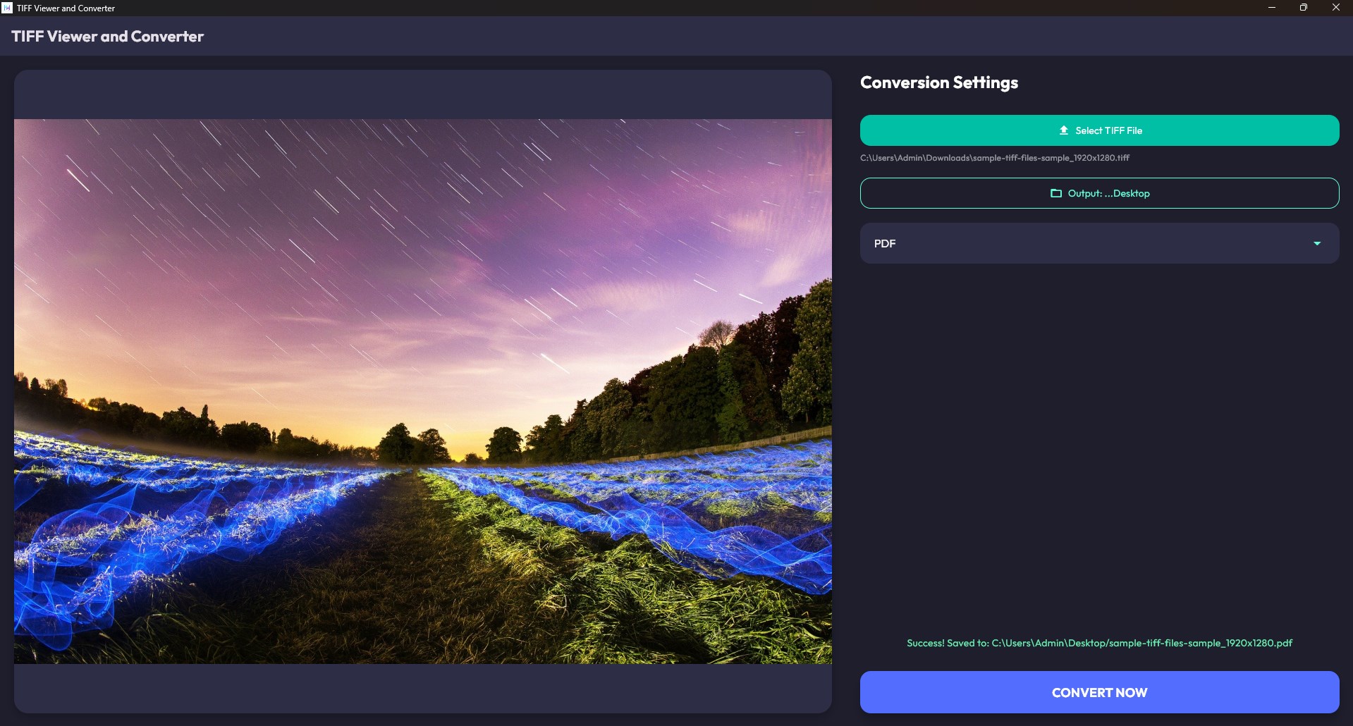 TIFF Viewer and Converter screenshot