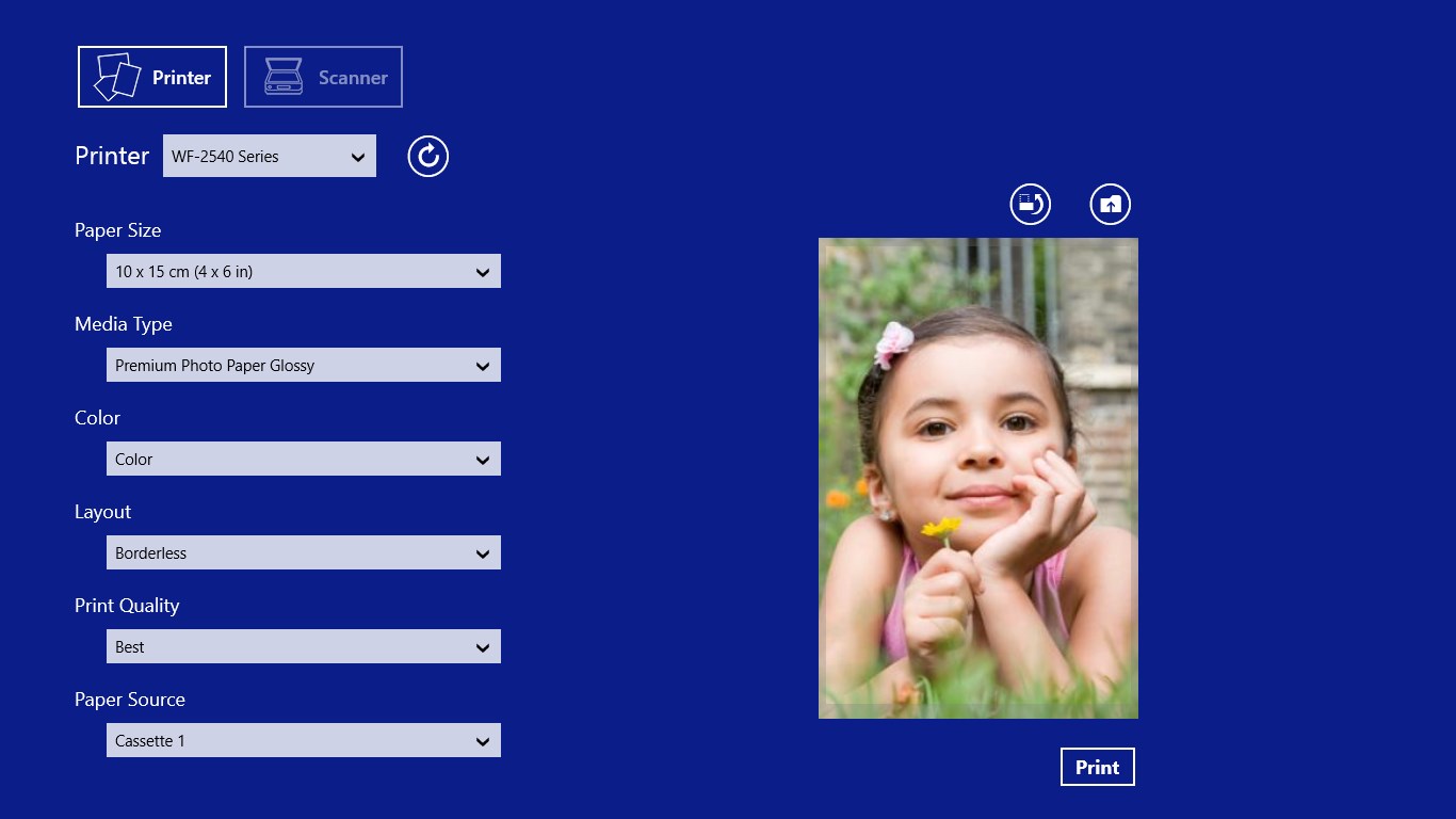 Epson Print and Scan screenshot
