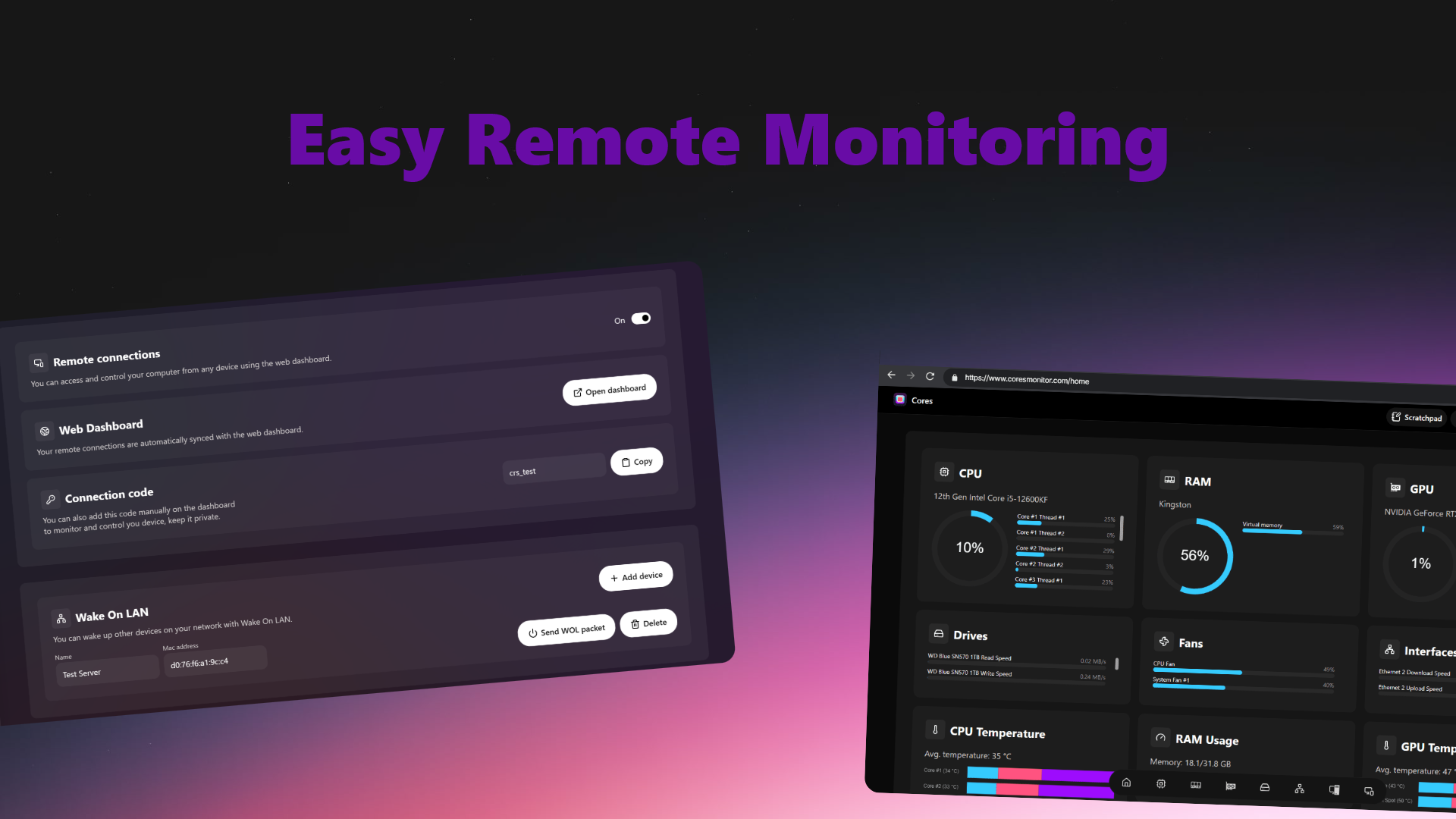 Cores - Modern Hardware Monitor screenshot