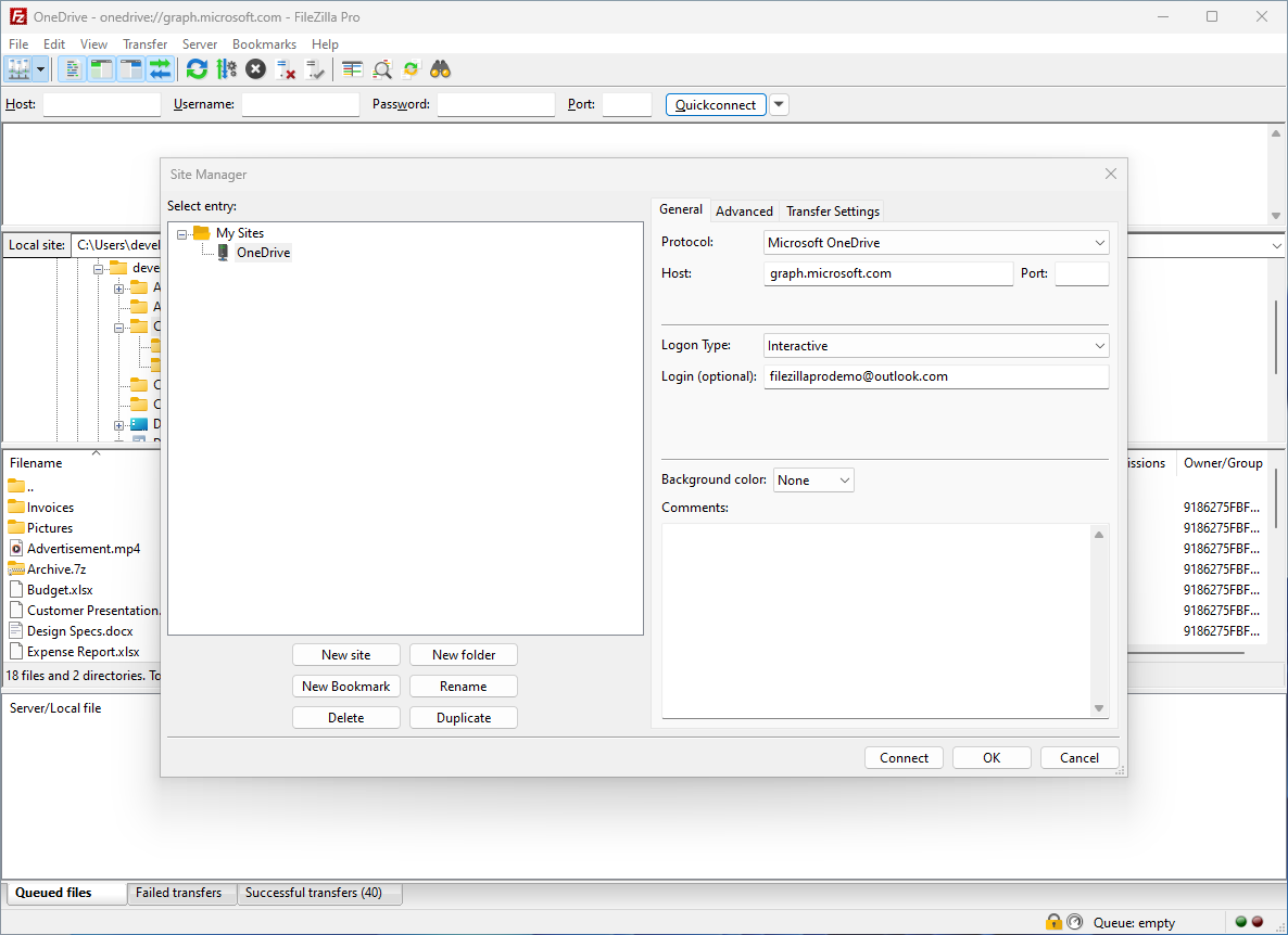 FileZilla Pro screenshot