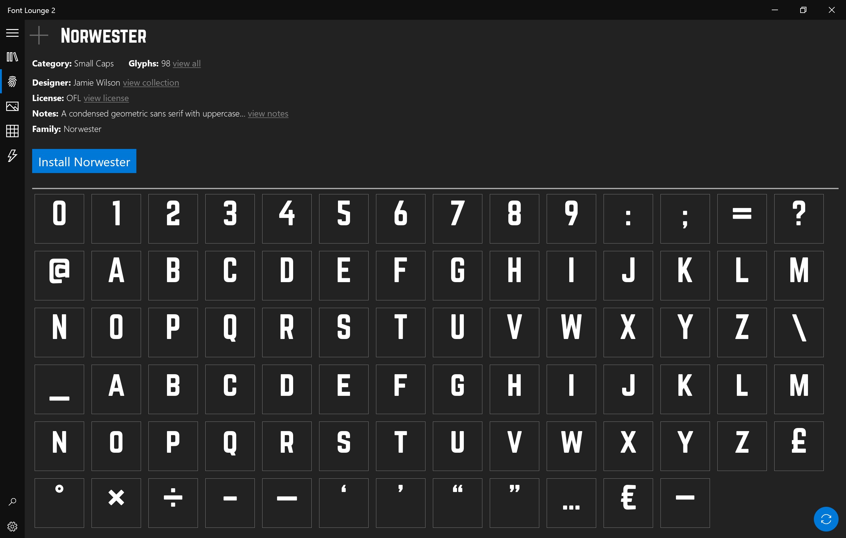 Font Lounge screenshot