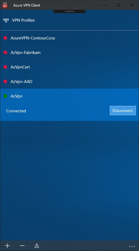 Azure VPN Client screenshot