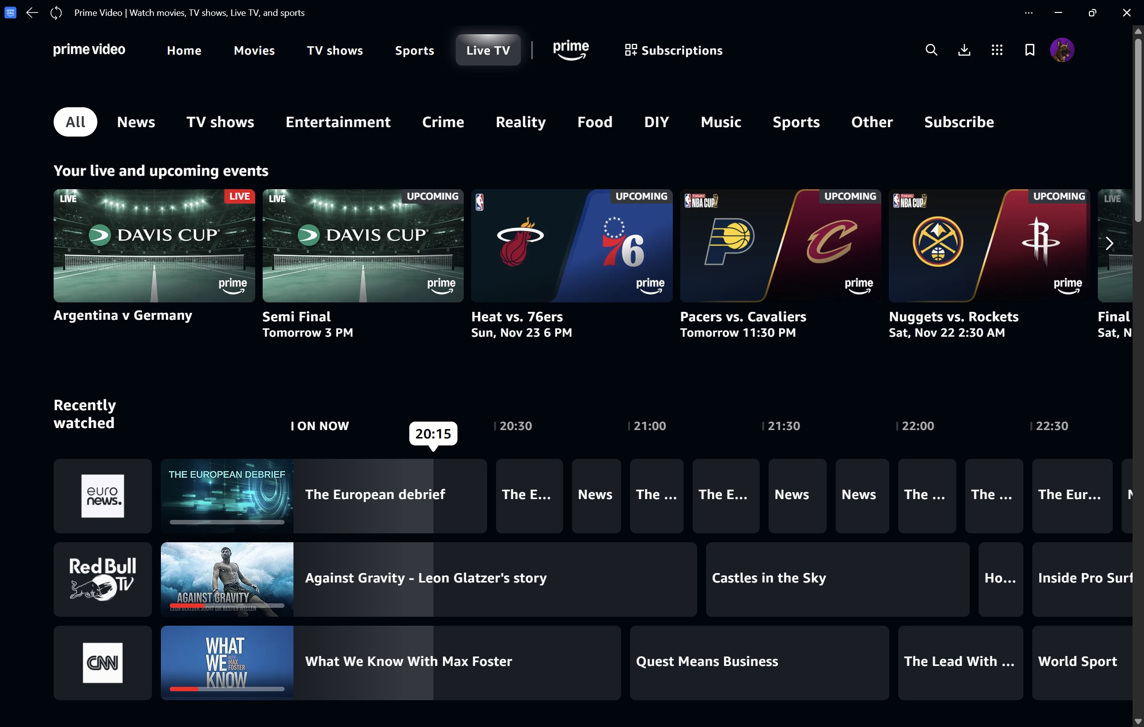 Prime Video for Windows screenshot