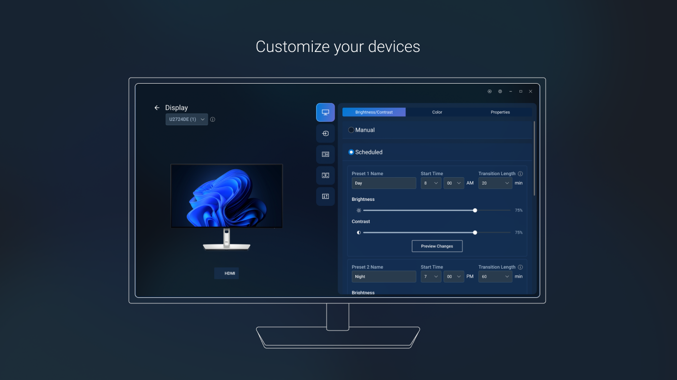 Dell Display and Peripheral Manager screenshot