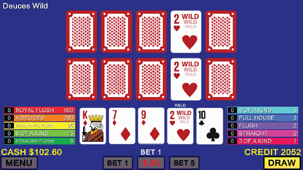 MULTI VIDEO POKER CLASSIC GAMES screenshot