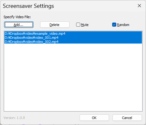 Video screen saver screenshot