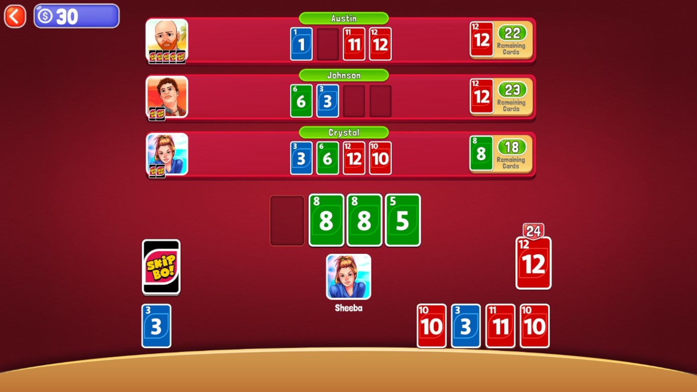Skip-Bo Free: Sequencing Fun Card game screenshot