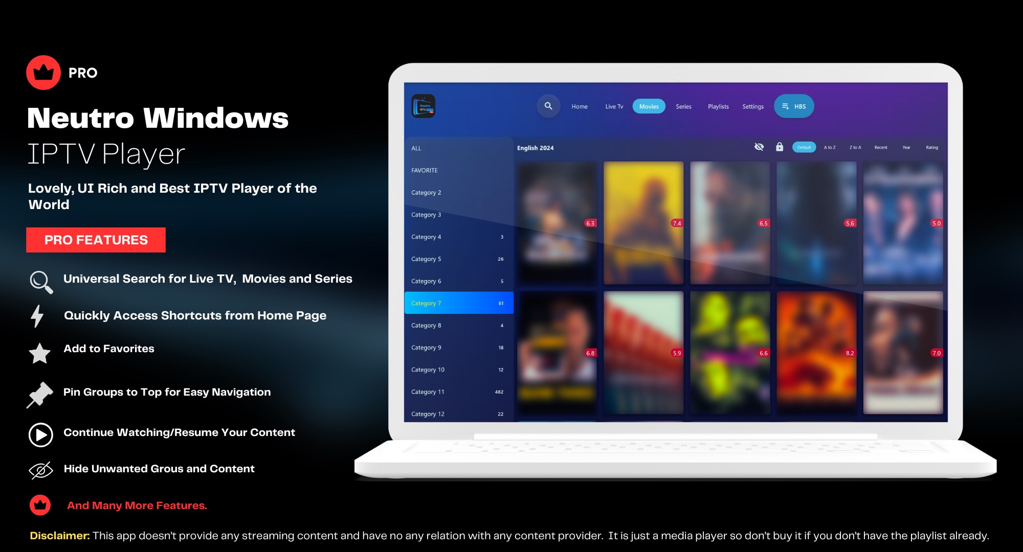 Neutro IPTV Player (Pro) screenshot