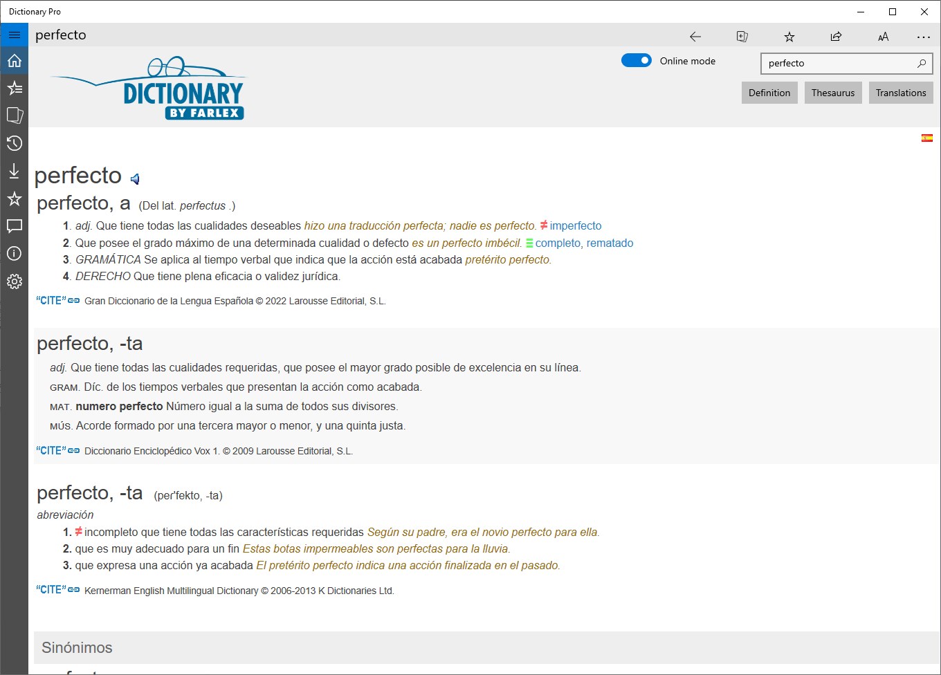 Dictionary Pro by Farlex screenshot