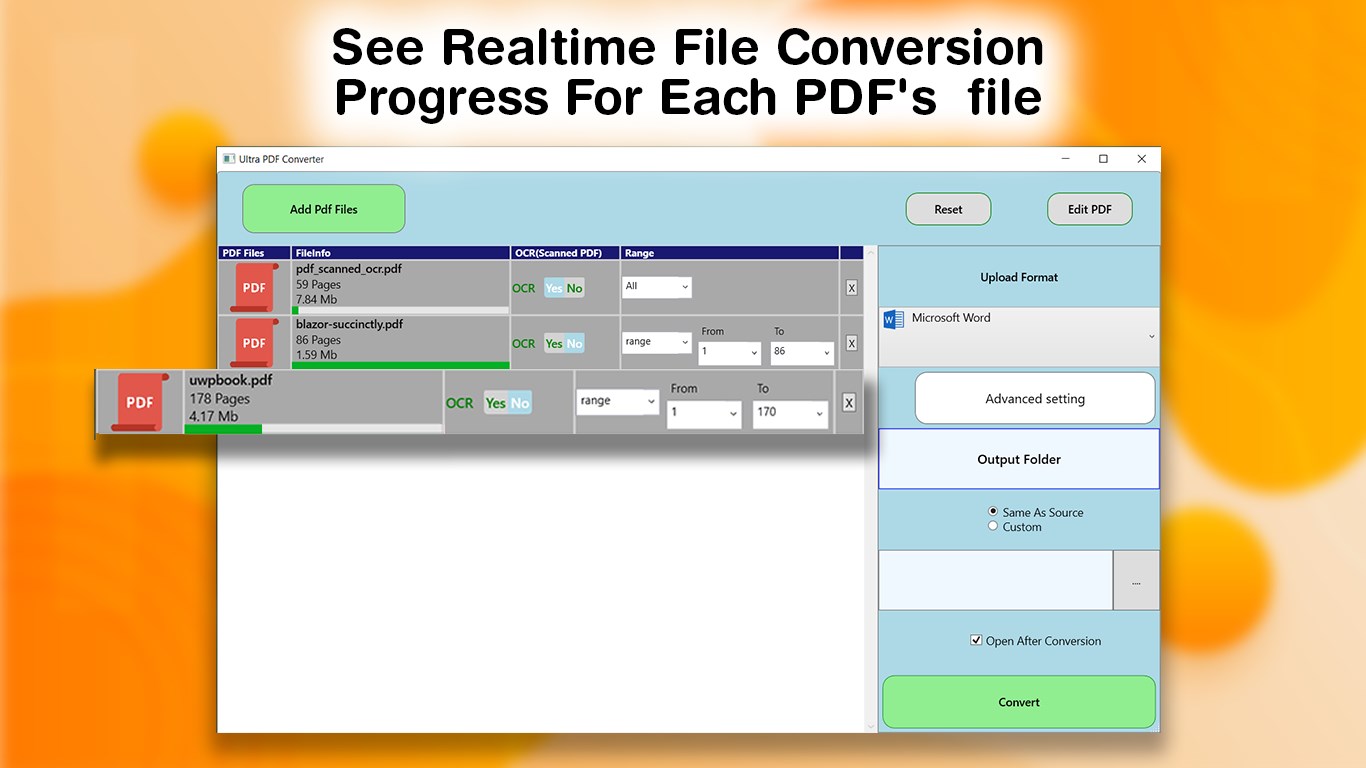 PDF Converter Pro : PDF To DOCX screenshot