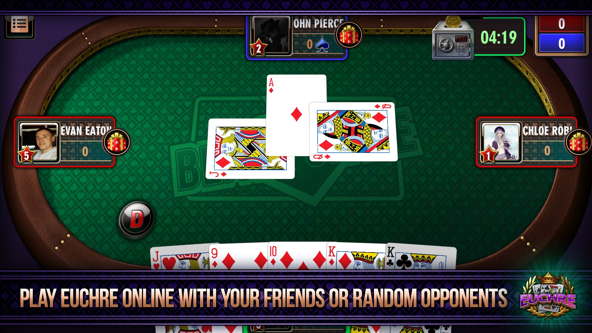 Euchre online screenshot