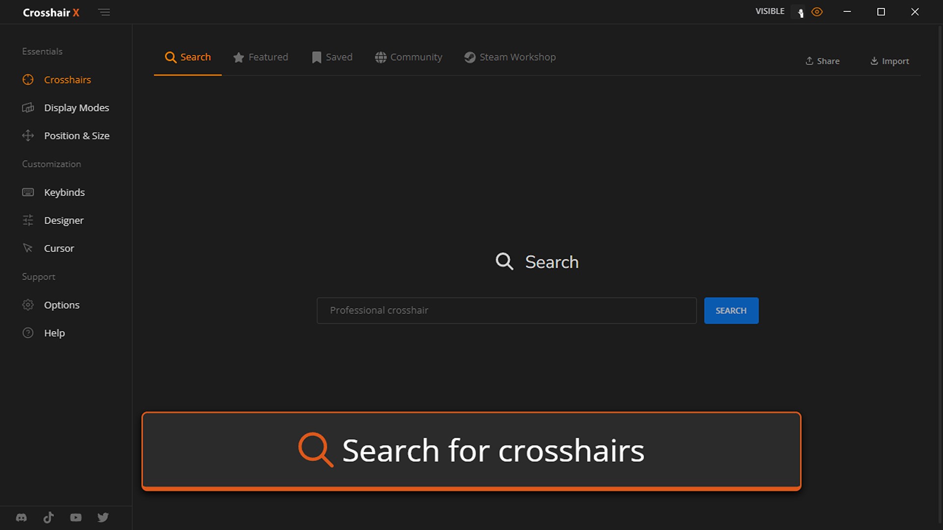 Crosshair X screenshot