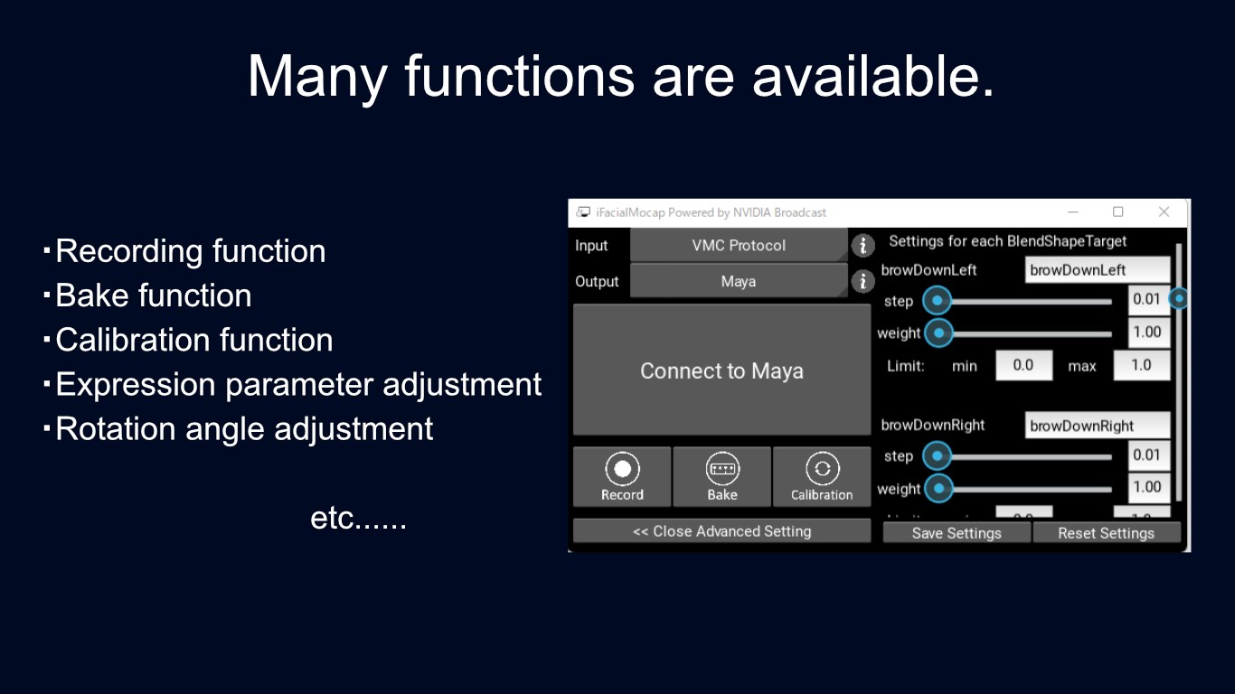 iFacialMocap Powered by NVIDIA Broadcast screenshot