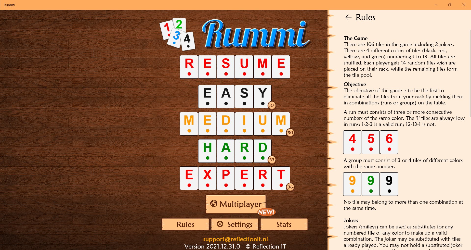 Rummi screenshot