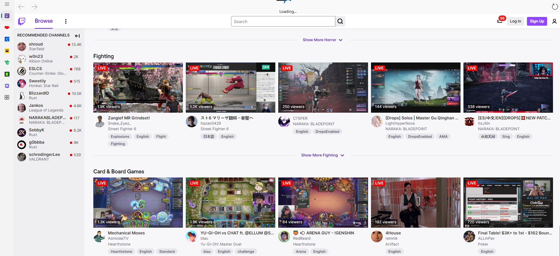 Kitch - game streaming watcher screenshot