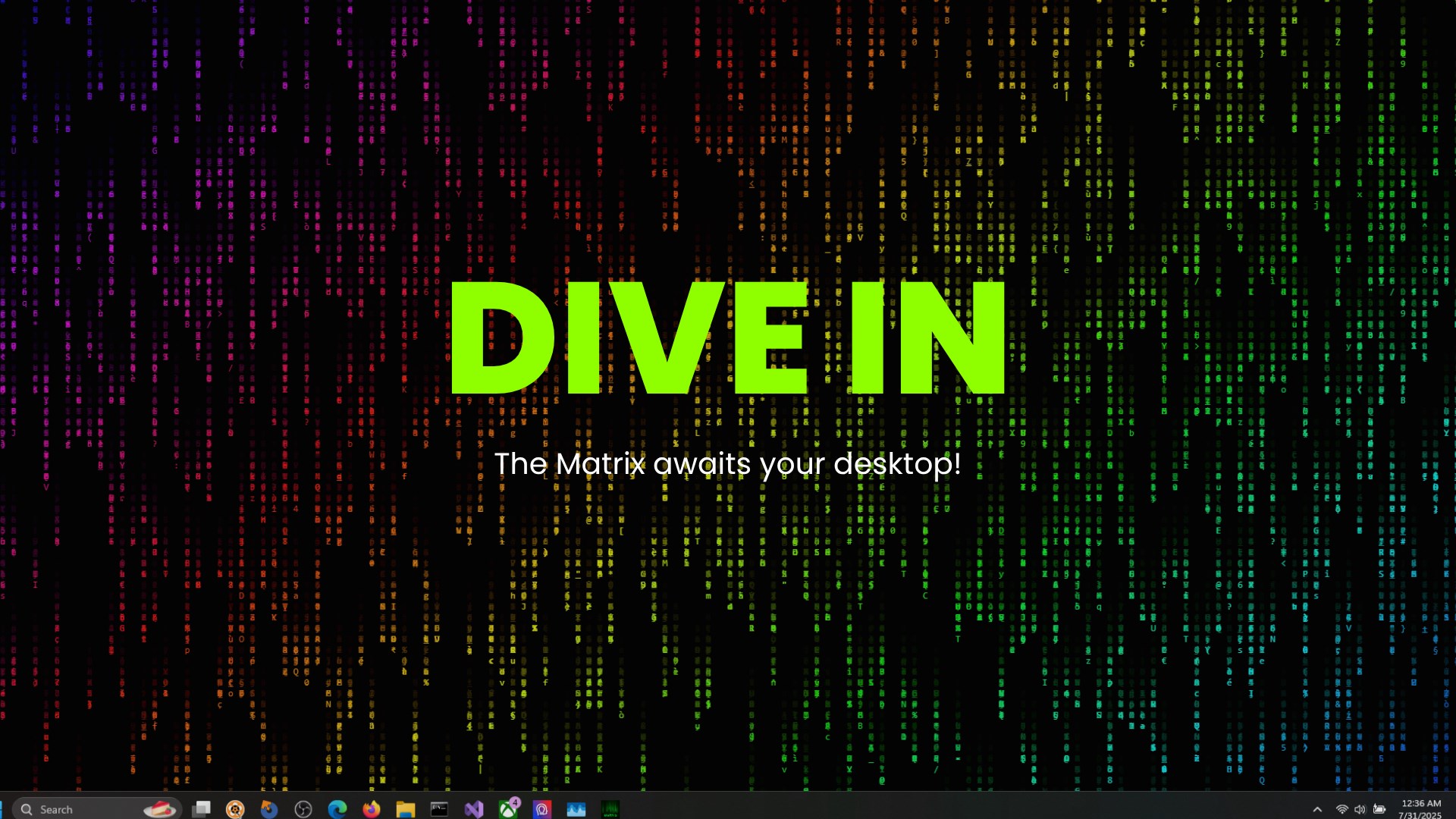 The Matrix Live Wallpaper screenshot