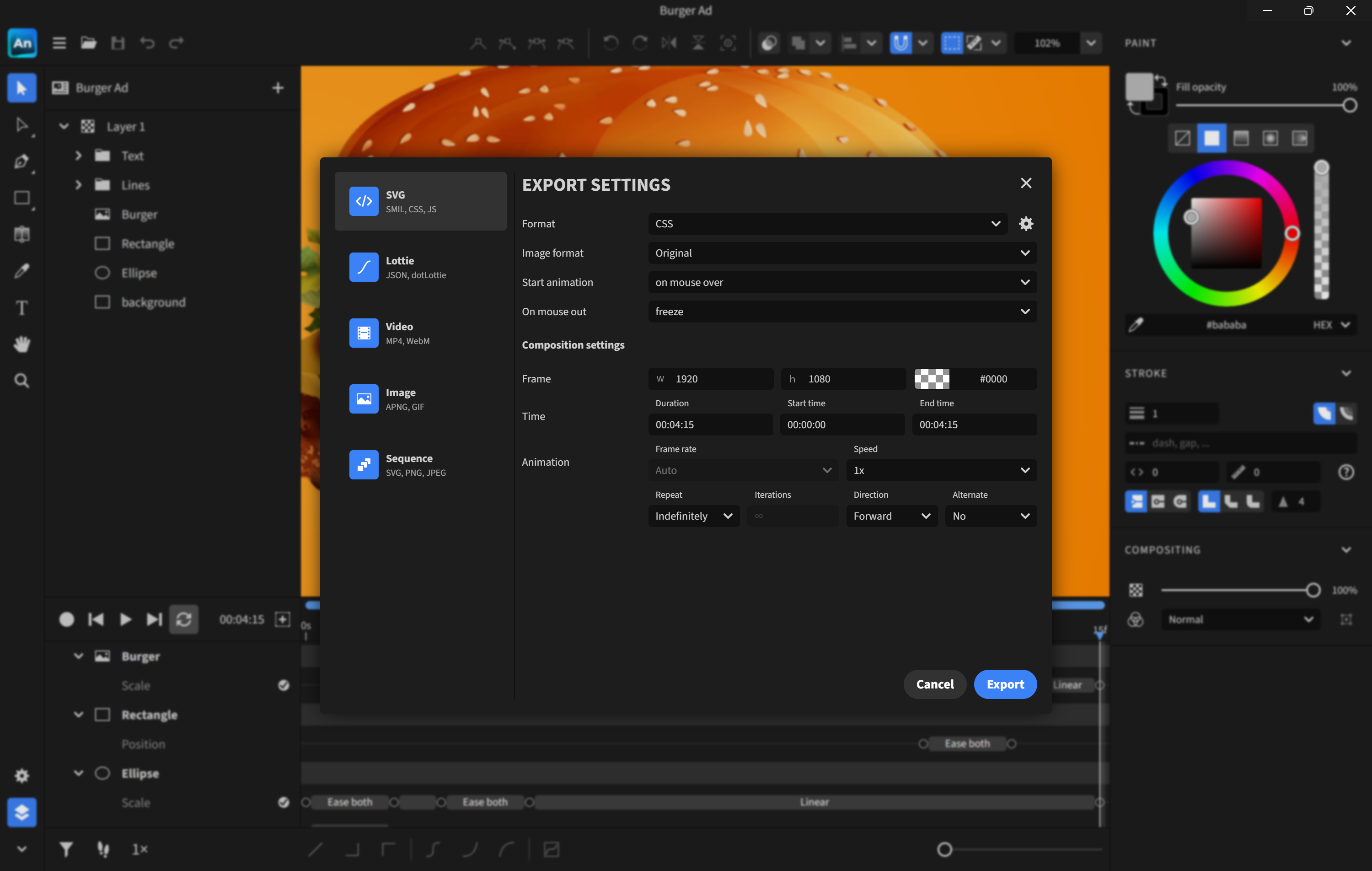 Expressive Animator screenshot