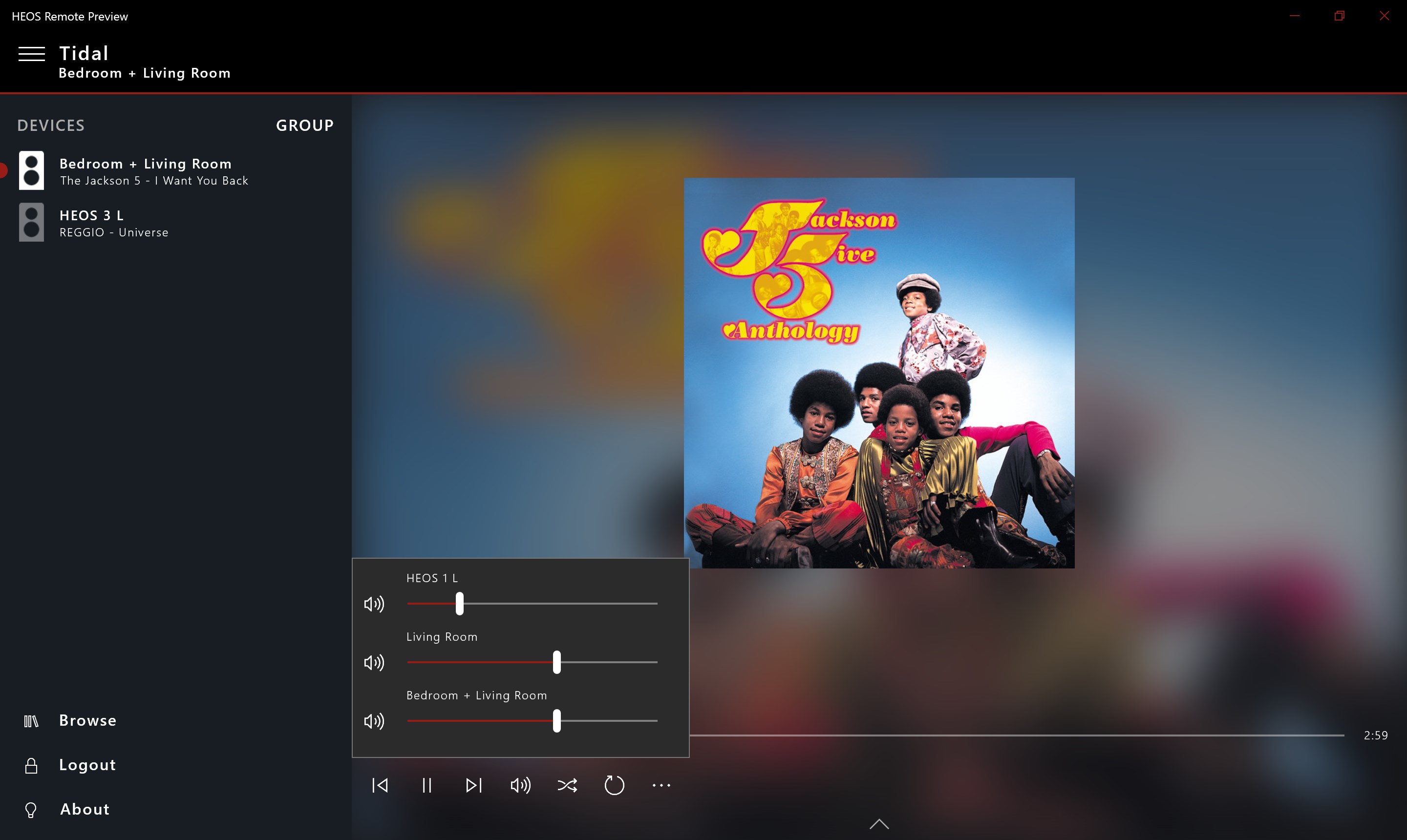 HEOS Remote screenshot